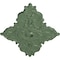 Ekena Millwork Melchor Diamond Medallion (Canopies up to 4"), 67 1/4"W x 43 3/8"H x 4"ID x 2"P, Athenian Green CM70X43MLAGF - alternate 2